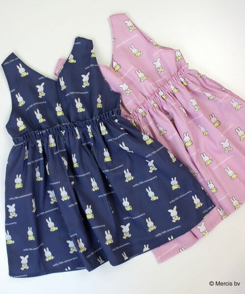 ☆クーポン対象☆※サマーセール50%OFF※【2025春夏】<ミッフィーコラボシリーズ>SiShuNon×miffy ミッフィーソウガラジャンスカ(80〜120cm)