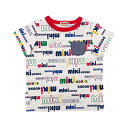 ※期間限定40%OFFセール※【夏物アウトレットセール】ミキハウス(MIKIHOUSE) カラフルなロゴプリント半袖Tシャツ(80cm、90cm、100cm)