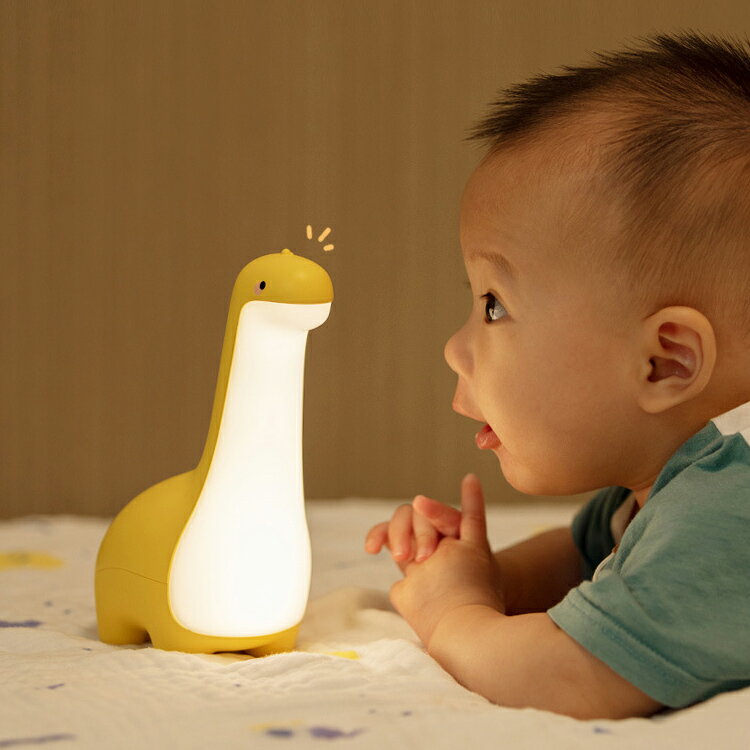 ナイトライト かわいい LED ランプ 恐竜型 USB充電式【子供部屋 授乳 ライト 間接照明 おやすみライト 枕元 ライト 寝室用 恐竜 おもちゃ 首が長い 出産祝い 誕生日 プレゼント 赤ちゃん 子供 …