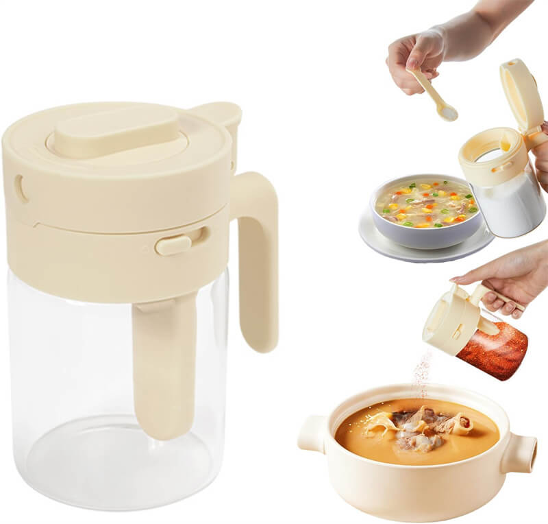 3個セット 調味料入れ 調味料ポット 調味缶 スパイスボトル 塩 砂糖入れ 粉ふり機能 1個 3個 スプーン..