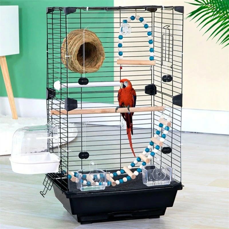 鳥籠 鳥かご 鳥かご インコ 大型 複数飼い 豪華ケージ 大きい 鳥小屋 スタンド付きバードケージ ブランコ付き フルハウス ペット用品 透明アクリルパネル セキセイインコ インコ 鳥かご おしゃれ コ ケージ