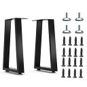 テーブル 脚 パーツ DIY テーブル脚 2本セット高さ40cm、60cm アイアン脚 黒 ブラック 鉄脚 スチール脚 取り替え脚自作 リメイク かんたん ダイ...