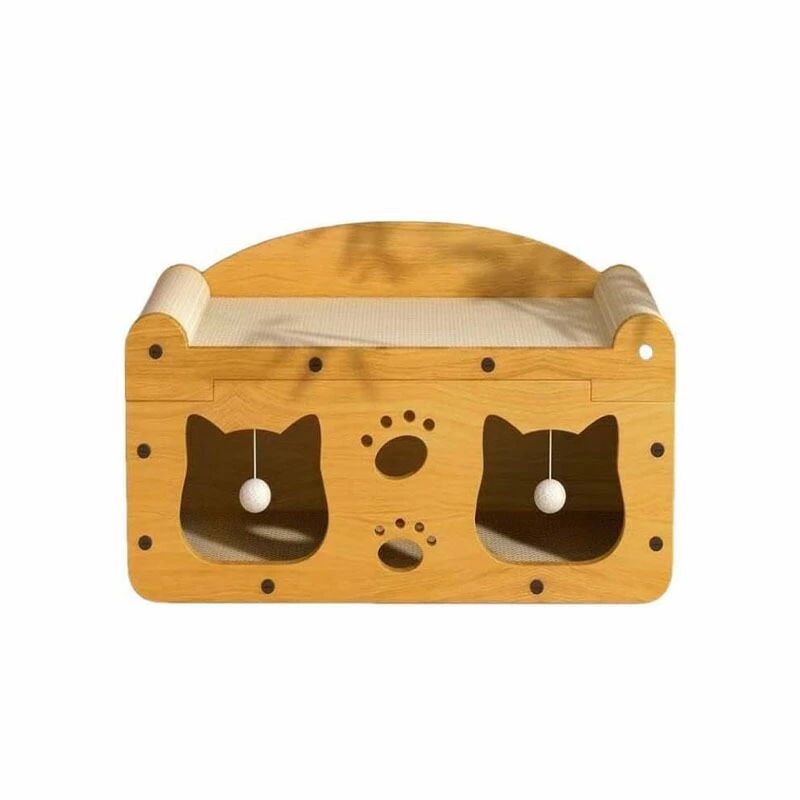 送料無料・猫用爪とぎ 猫ハウス 猫タワー キャットハウス キャットタワー ダンボールハウス 爪とぎ兼ベッド 猫箱 猫ベッド 猫爪とぎボックス ネコファー 二重層 高密度段ボール 収納簡単 ストレス解消 通気 ペットハウス