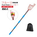 フルーツピッカー 果物収穫 バスケット 軽量 伸縮式 果物取り 高枝用 果物を摘むツール 園芸用具 ガーデニングツール 果樹用 1.6m/2.4m/3.6m