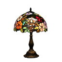 テーブルランプ ティファニー風 ライト ステンドグラスランプ 手作り 照明器具 卓上照明 花柄 おしゃれ