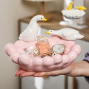 アヒル あひる 小物入れ 収納 インテリア アクセサリー トレイ【皿 鳥 動物 オーナメント オブジェ リビング オシャレ サングラス 鍵 キーケース 時計 お菓子入れ プレゼント ギフト 誕生日 引っ越し祝い 新築祝い SNS インスタ映え】