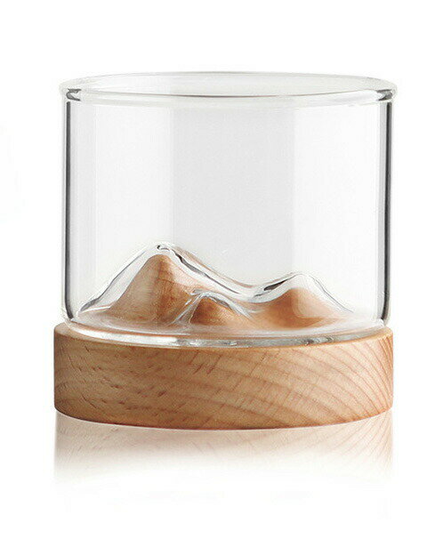 多重 新しいウイスキーガラス グラス コップ お酒 小さなガラス 和風山木製 ボトムワイングラス オリジナリティ クリエイティブ 肥厚ガラス 欅