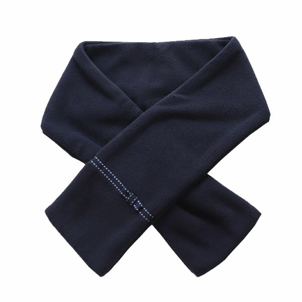 紺 フリース マフラー ステッチリボン 無地 お受験 通学 通園 キッズ 子供 女の子 ネイビー リボン 日本製 国産 ギフト プレゼント おしゃれ かわいい ...