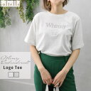 セール1,980円Whimsy刺繍ロゴTee 半袖 Tシャツ ロゴTシャツ 大人可愛い トレンド レイヤード ママコーデ コットン インナー インフルエンサー 30代 40代 レディースファッション jolielle 送料無料 その1