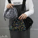 サマーセール スパンコール巾着バッグ ベロア ポーチ キラキラ ラメグリッター bag【単品でメール便可 】 バッグ ファッション小物 ハンドバッグ ビジュー 小さめ 春夏 秋冬 プチプラ ファッション 大人カジュアル ママコーデ 20代 30代40代 小物入れ 化粧ポーチ
