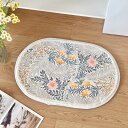 送料無料 玄関マット 40*60cm 全2デザイン フラワー 花 flower レトロ 半円 ドアマット バスマット 部屋用 カーペット対応 吸水 防音対策 浴室 階段マット ラグマット ラグカーペット 足ふきマット 滑り止め 水洗い キズ防止 北欧風 オールシーズン c-ditan-4593-gg(3)