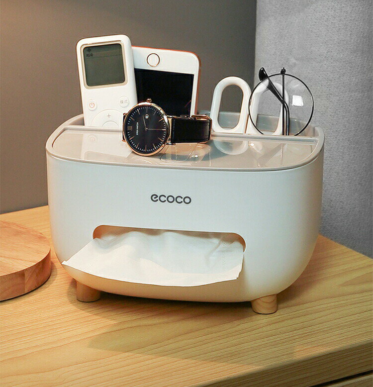 送料無料 ティッシュケース リモコンラック ティッシュボックス 卓上収納 ティッシュ 化粧品収納 小物入れ 多機能収納 ホワイト ベージュ リモコンケース 小物収納 北欧風 リビング 寝室 テーブル 事務室分格設計 北欧 おしゃれ 卓上 c-chouzhihe-5113-gg [2]