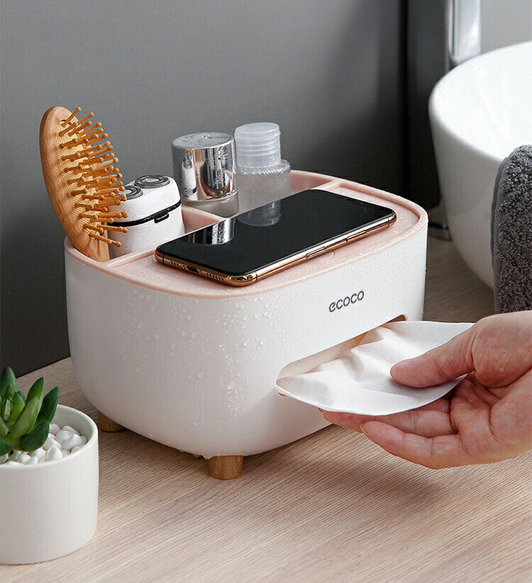 送料無料 ティッシュケース リモコンラック ティッシュボックス 卓上収納 ティッシュ 化粧品収納 小物入れ 多機能収納 ホワイト ベージュ リモコンケース 小物収納 北欧風 リビング 寝室 テーブル 事務室分格設計 北欧 おしゃれ 卓上 c-chouzhihe-5113-gg [3]