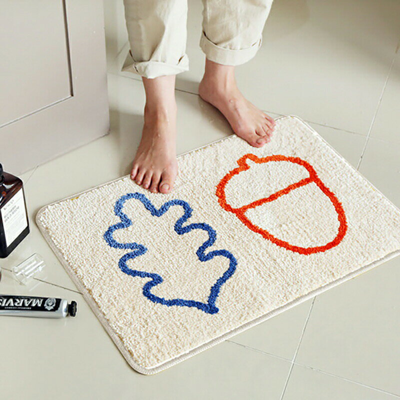 送料無料 玄関マット 浴室 階段マット 吸水 50x80cm 矩形 ドアマット バスマット 足ふきマット 寝室 トイレ 滑り止め 防音対策 水洗い キズ防止 快適 ふわふわ シンプル おしゃれ c-yushidian-5802-gg