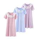 送料無料 パジャマ キッズ ルームウェア キッズ レディース 親子お揃い ルームワンピース 子供服 部屋着 寝間着 寝巻き 姫系 かわいい 春 夏 秋 冬 ジ...