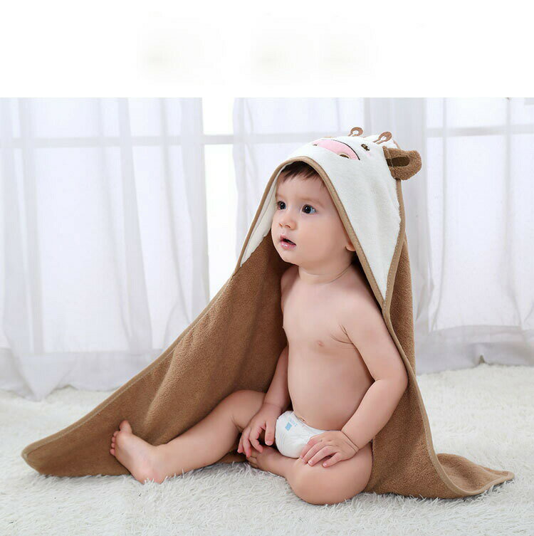 送料無料 ベビーマント ベビー布団 お出掛け バスタオル　ラップタオル 仮装 ハロウィン プール ベビーカー用 出産祝い 女の子 プレゼント ギフト フード付きタオル 男の子 男女兼用 90*90cm バスローブ 可愛い お風呂 c-shuipao-6580-gg 3