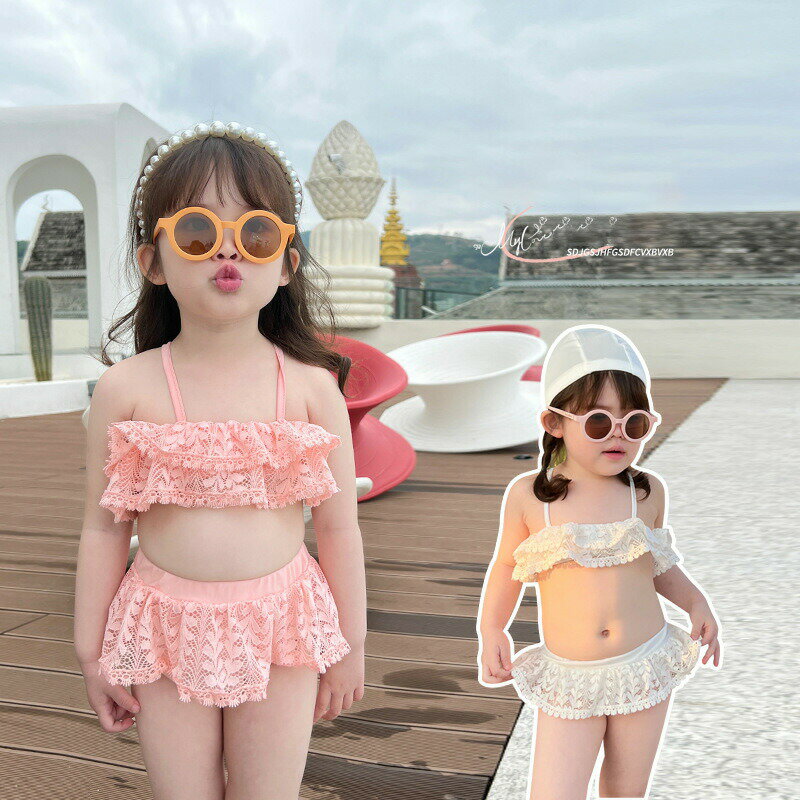 送料無料 ラッシュガード 水着 女の子 子供水着 90~130cm 全2カラー メッシュ フリル キャップ付き ジュニア キッズ 子ども用 スクール水着 みずぎ ベビー水着 ビギニ セパレート タンキニ c-yongyi-6248-gg