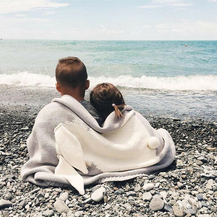 送料無料 ブランケット うさぎデザイン 夏用 冷房対策 ベビー寝袋 カバー 大判 寝具 人気 あかちゃん 北欧 タオルケット 子供 かわいい ベビー毛布 ベビー 毛布 5colour お昼寝 出産祝い お出かけ c-yinger-7132-gg