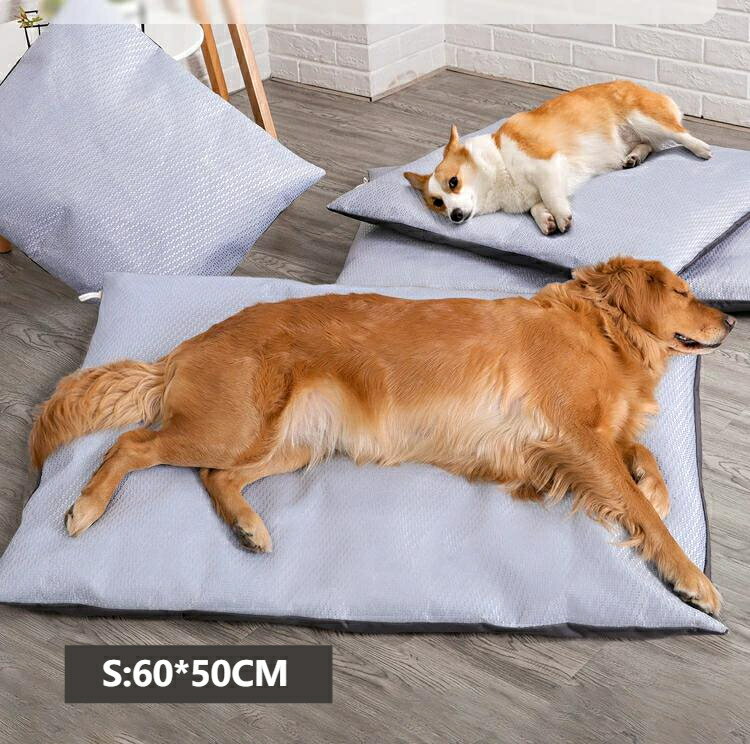 送料無料 S(60*50cm) ペットマット 犬 ドッグ 猫 キャット 暑さ対策 涼しいクールマット 夏 接触冷感 冷たい c-chongwu-8336-gg