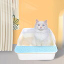 送料無料 猫 トイレ 50*38*21cm 全3色 散らかりにくいネコトイレ 猫トイレ キャットトイレ 本体 猫トイレ スコップ付き シンプル お掃除簡単 飛び...
