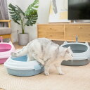 送料無料 猫 トイレ 57*49*26cm 猫トイレ キャットトイレ ネコミミ 本体 猫トイレ お掃除簡単 飛び散りにくい スコップ付き シンプル ペットトイレ 猫耳付き 全3色 散らかりにくいネコトイレ おしゃれ 猫用品 グリーン ピンク ブルー c-chongwu-8732-gg