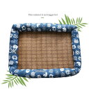 送料無料 【L 65×50cm】猫犬用 藤むしろ クッション むしろマット ペットマット 枕付き 夏 猫犬用 ひんやりマット ペットベッド 冷感夏 クールマット...