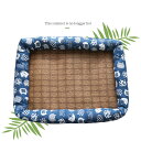 送料無料 【S 40×30cm】猫犬用 藤むしろ クッション ペットベッド 夏 猫犬用 クールマット むしろマット ひんやりマット 接触冷感 暑さ対策 ペットマ...