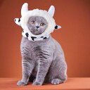 送料無料 ペット帽子 ハロウィン Halloween cow 犬猫ハット ペット用コスプレ 着脱簡単 小中型犬 猫 犬 キュート 乳牛 マジクタイプ 着ぐるみ ...