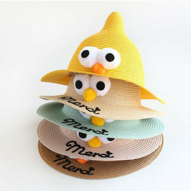 送料無料 可愛いオシャレ 6色 子供 幼児小学生 魔女の帽子 ハット ビーチハット バケーション 海浜 春 ..