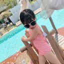 送料無料 子供水着 キッズ 子供 ワンピース水着 ラッシュガード ワンピース 女の子 水着 キッズ 水着 女の子 ガールズ キッズ 子供 キッズ 水着 子ども用 水着 チェック柄 ブルー レッド キャップ付き 子ども ジュニア c-yongyi-11700-gg(4)