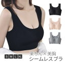 シームレス ブラ ブラジャー レディース 下着 アウターに響かない 響きにくい カップ付き インナー ノンホック ノンワイヤー 無縫製 スポブラ ナイトブラ お...