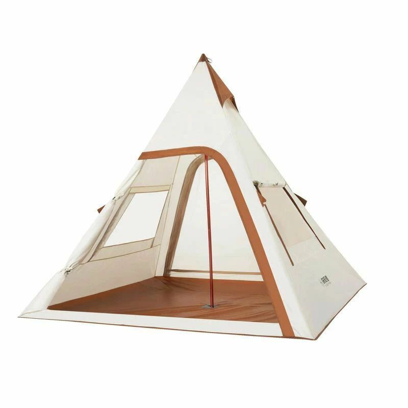 商品名 テントサイズ 230*230*220CM重量 約6KG商品特徴 セット内容ペグ×8本、本体収納ケース、固定ロープ*4本材質生地：ポリエステル骨組み：スチール商品状態新品、未使用。ご注意商品の色は、ご使用のモニターによっては実際の色と異なる場合がございますので、予め御了承く ださい。【ワンポールテント】ナチュラルカラーに囲まれて自由なコーディネートを楽しむ！【ゆったりした空間】大人3-4人収容可能。天井が高くて、ゆとりのある空間を実現した。【強度に優れたスチールポール】スチールを採用するメインポール。耐久性が高く、安心感がある。紫外線を防ぐ最高水準のUVカット生地紫外線保護指数：UPF50+UVカット率：95％【耐水圧3000mm】天候変化心配なく、耐水圧3000mmうちのワンポールテント：約3000mm【全面メッシュ仕様のインナーテント】メッシュ仕様で、通気性も確保し、虫などを防ぐ。ベンチレーションで通気性に富む上部にベンチレーション付き、熱や湿気を排出し、空気の循環や結露の防止に役立つ。【完全に閉める可能】フルクローズで人目を回避、雨や風の侵入も防ぐ。【両ドアを設置して、出入りが便利】シートをくるくる巻いてから、簡単に固定できる。内外両側から開け閉めできる。【設置簡単】フロアシートの中心が一目で分かるので、素早く正確に設営できる。