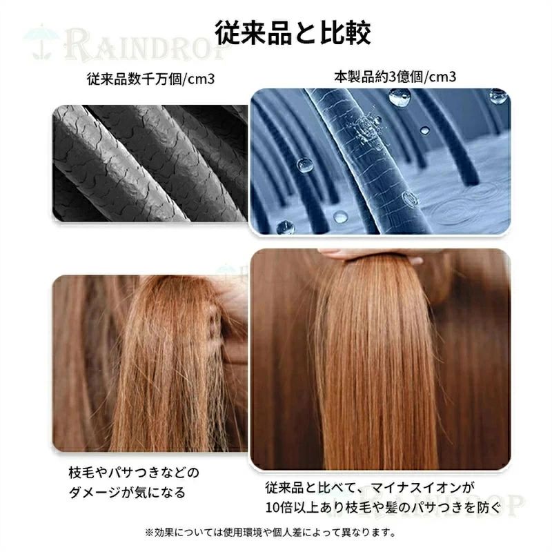 ドライヤー 速乾 ヘアドライヤー 3億マイナスイオン 大風量 冷熱温風 23M/S 超軽量...