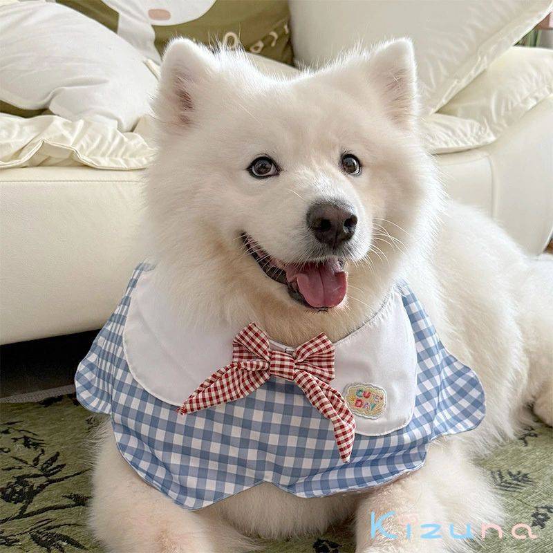 食 洗濯簡単 よだれカバー お散歩 お出かけ 犬猫用スカーフ ペットバンダナ 柔らか...