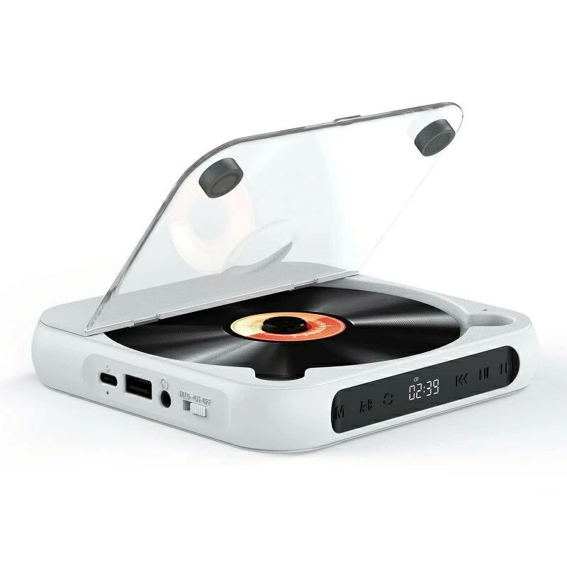 CDプレーヤー ポータブル Blue5.3 1200mAh充電池 CDプレイヤー 多機能 CD/USB/Bluetooth/AUXなどに対応 A-Bリピート再生 コンパクト 3.5mmオーディオジャック搭載 音楽再生