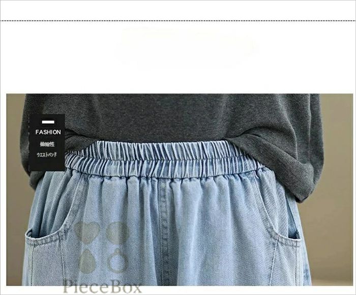 レディース デニムワイドパンツパンツ ゆったり 大きいサイズ ハイウエスト ゴムウ...