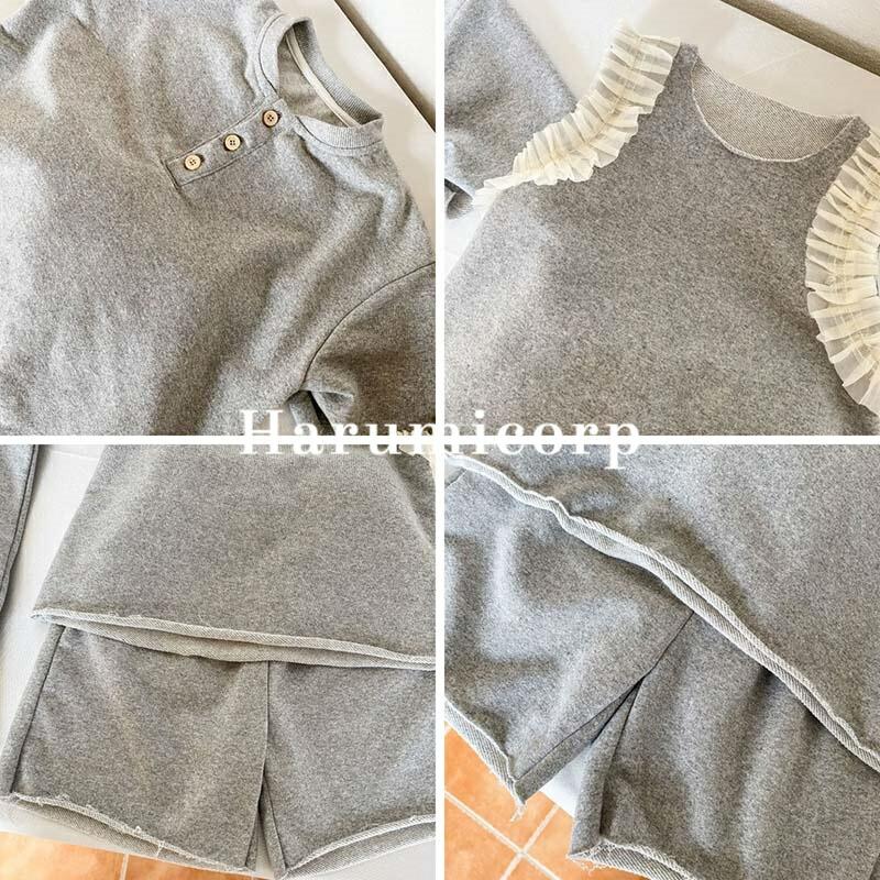キッズ 兄妹 ベビー服 ジャージ 上下セット 男の子 女の子 夏服 tシャツ 半袖 綿 ショートパンツ 子供服 トップス ハーフパンツ ジュニア 半ズボン 赤ちゃん おしゃれ 可愛い 入学 入園 誕生日 プレゼント 幼稚園 小学生 お出かけ 150cm 140 130 120 110 100 90 - 3