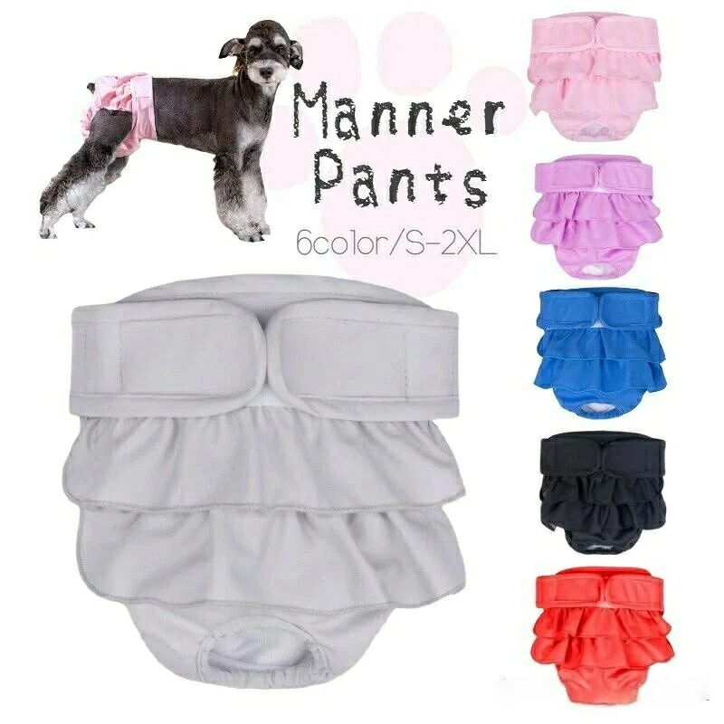 ドッグウェア 犬 ペット用品 おむつカバー 生理パンツ マナーパンツ 犬用サニタリーパンツ フリル かわいい
