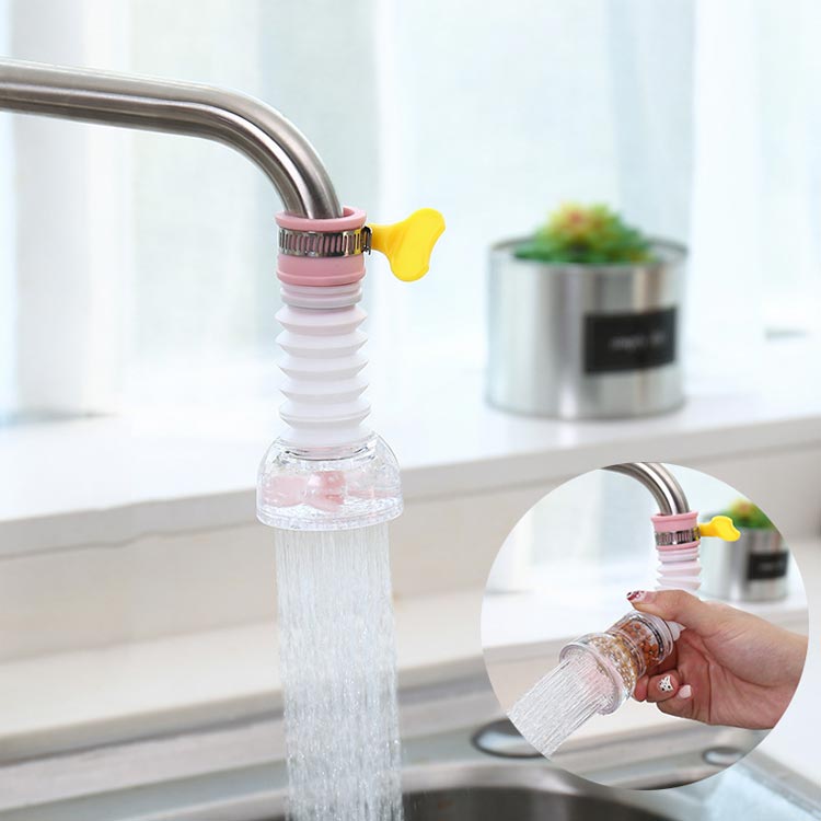 Jolifeの家庭用浄水器 浄水蛇口 蛇口 浄水器 簡易 キッチン 流し切替蛇口 清浄器 蛇口 浄水 シャワー 伸縮×360度回転！10個セット 水道蛇口｜アングル2