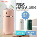 【27日迄P10倍+最大1000円offクーポン配布】給電 加湿器 小型 300ml 次亜塩素酸水対応 持ち運び エコ 節電 省エネ 卓上 コンパクト 静音 U...