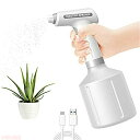 マラソン期間最大2000円OFF+P10倍電動じょうろ 噴霧器 電池式 0.9L 全自動霧吹き USB充電 手圧なし スプレー容器 調整可能 園芸 水やり用 掃...