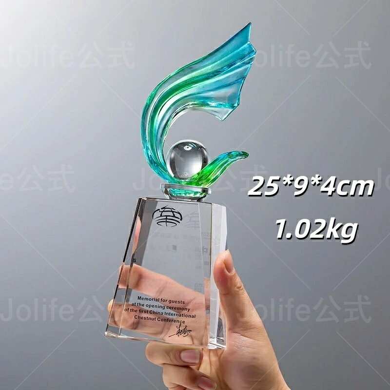 Rakuten - クリスタルトロフィー 結婚祝い 表彰状 感謝状 記念品 オリジナル 優勝トロフィー 優秀賞 ゴルフコンペ 社内表彰 周年記念 認定証 検定合格証 ダイヤカット 表彰トロフィー 退職記念 贈り物 スポ