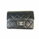 【中古】CHANEL シャネル マトラッセ キーケース ラムスキン その他 ブラック A-1743