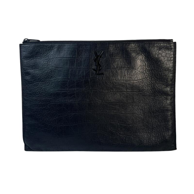 【最終処分SALE】YVES SAINT LAURENT イヴ・サンローラン　カサンドラ クラッチバッグ ブラック A-7475