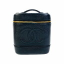【最終処分SALE】CHANEL シャネル ココマーク キャビアスキン バニティ ブラック A-5538