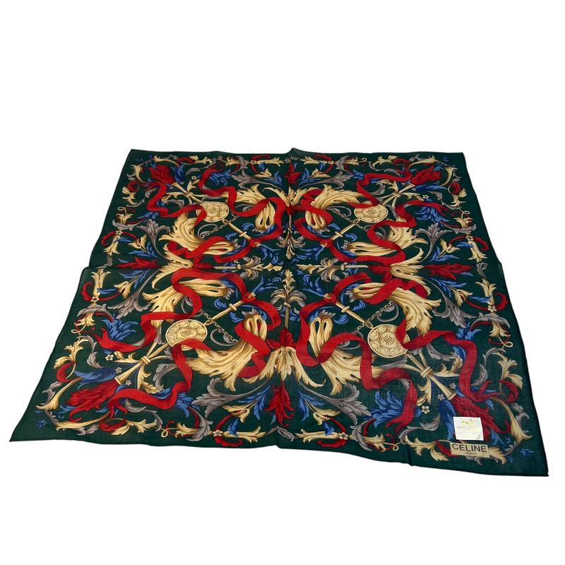 【最終処分SALE】CELINE セリーヌ ハンカチ グリーン A-6861