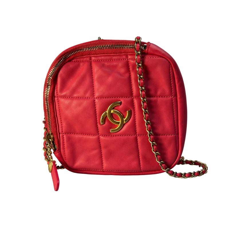 乐天商城 - 【最終処分SALE】CHANEL シャネル ココマーク スクエア ラムスキン ショルダーバッグ ピンク A-10886