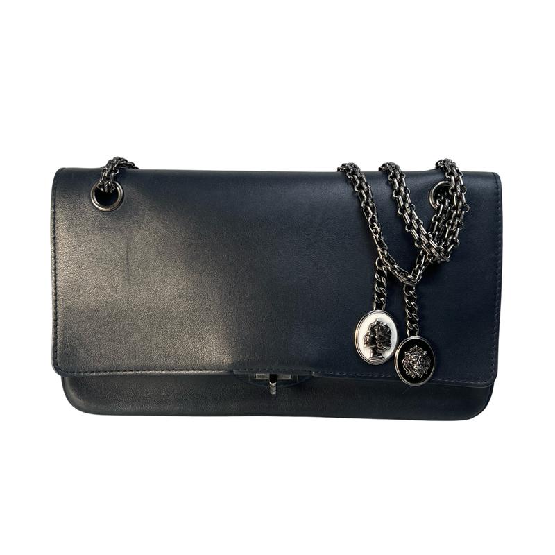 乐天商城 - 【最終処分SALE】CHANEL シャネル アイコン 2．55 レザー ショルダーバッグ ブラック A-10889