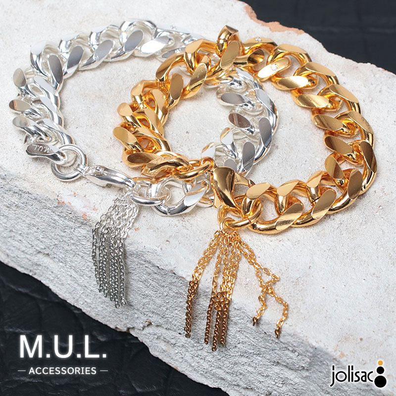 Rakuten - M.U.L. エムユーエル アクセサリー ダイヤモンドタッセルCチェーンブレスレット MULA-036 再入荷なし 長め 23cm レディース メンズ 手元のおしゃれ 夏の手元 ゴールド シルバー 経年変化 ヴィンテージ 日本製 正規品