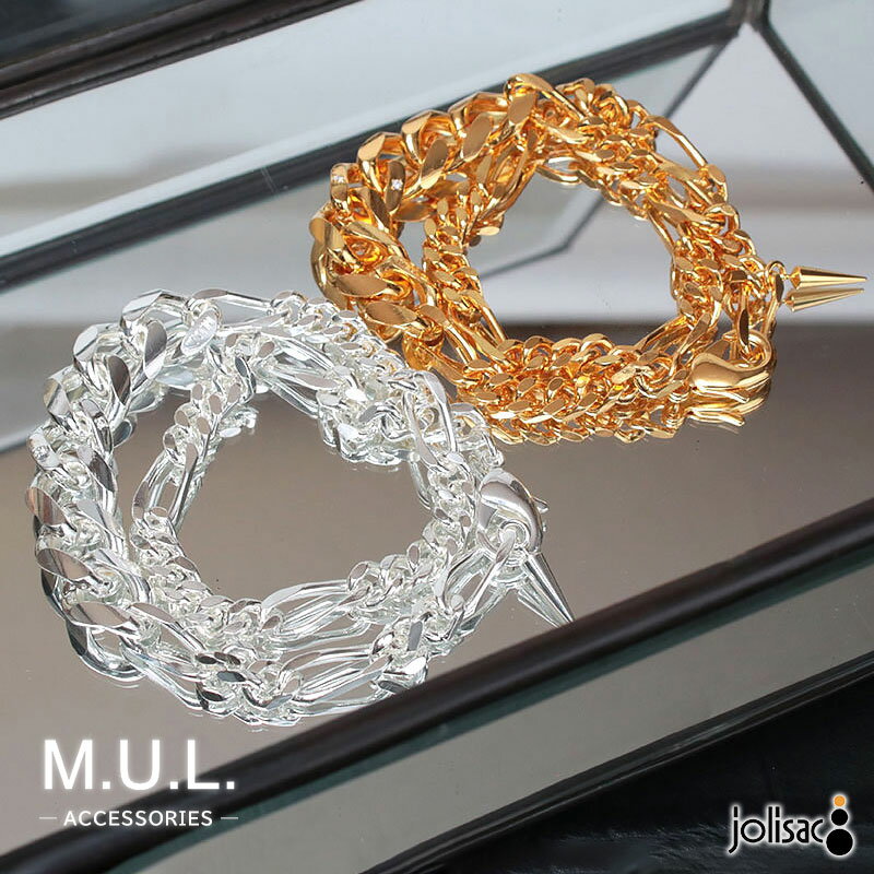 M.U.L. エムユーエル アクセサリー ダイヤモンドダブルCDチェーンブレスレット MUL...